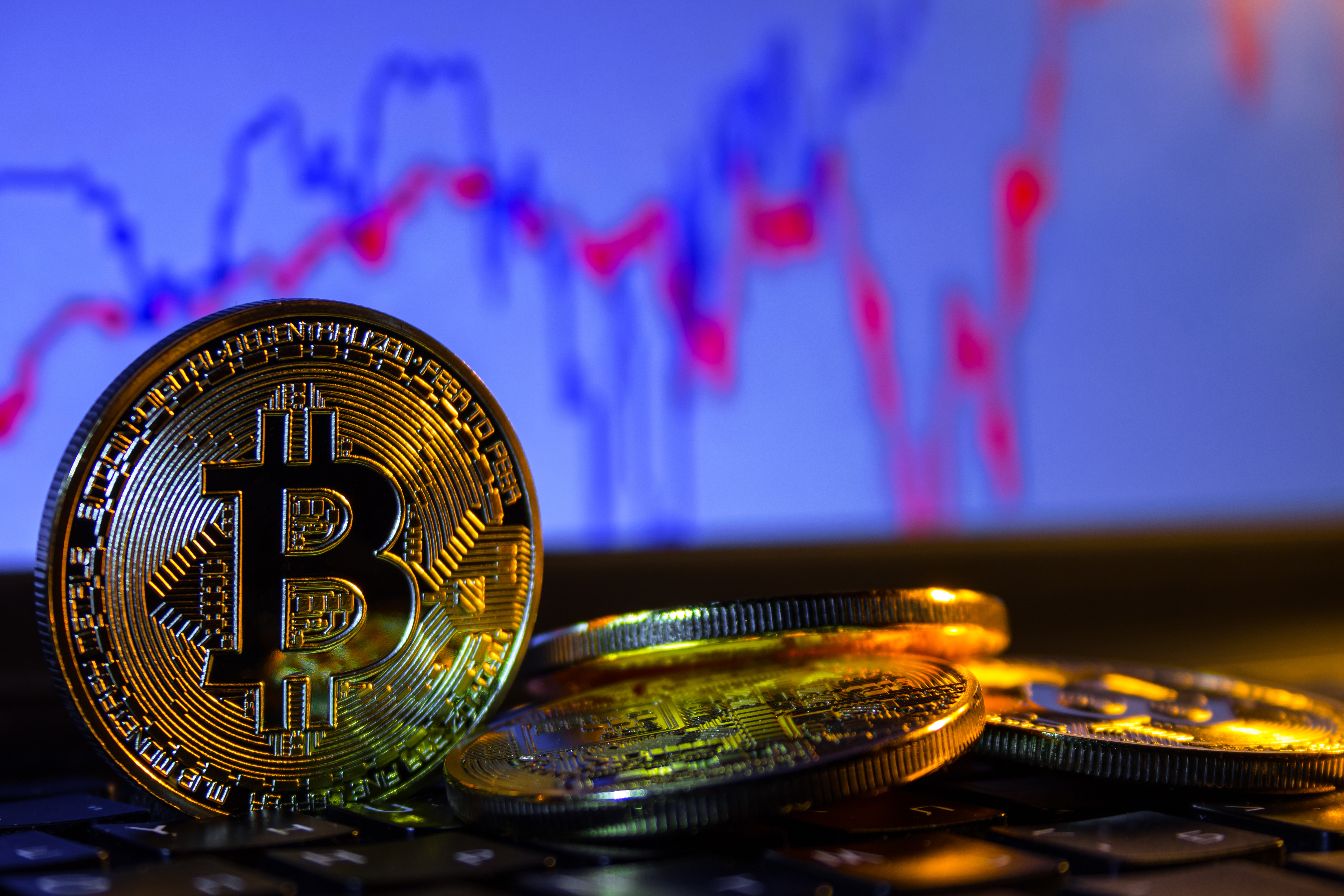 A golden bitcoin