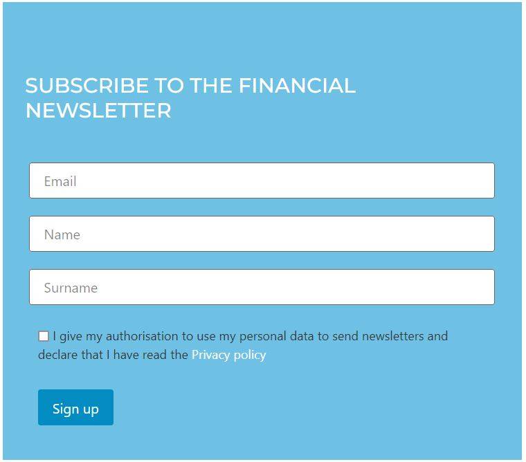 maps group financial newsletter form